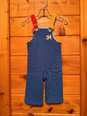 Vintage Carter’s baby Color block Overalls 12 months